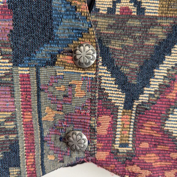 Deborah Murray Tapestry Abstract Southwestern Style Vest - Picture 4 of 6